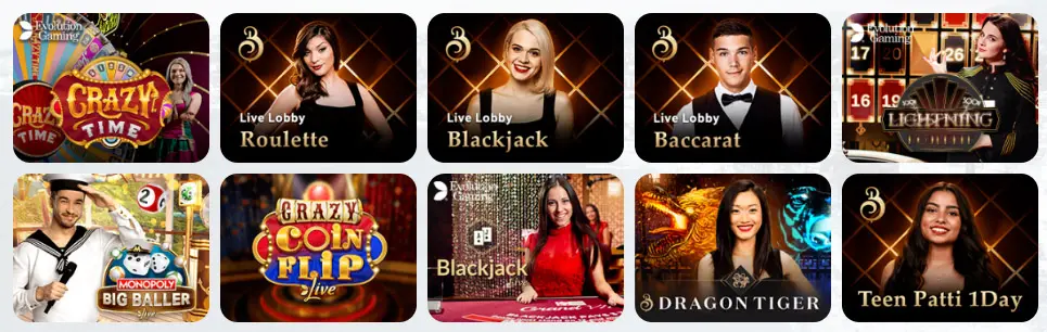 Juegos de casino en vivo NEON54 CASINO