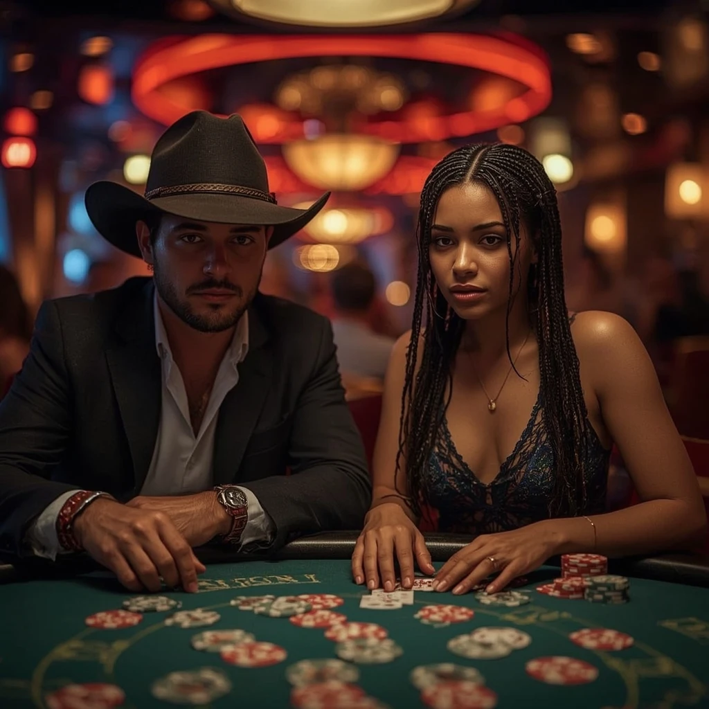 foto de dos jugadores de póker Neon54 Casino